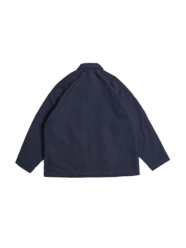 Men's Versatile Solid Color Lapel Neck Big Pocket Jacket-4
