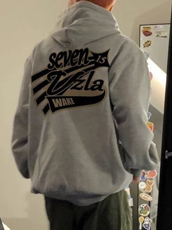 Men's Hip Pop Letter Print Oversized Hoodie-1