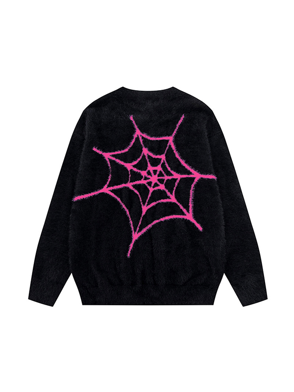 Men's Spider Jacquard Pullover Sweater-1