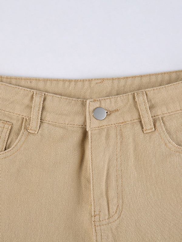 High Waisted Solid Flare Jeans-7