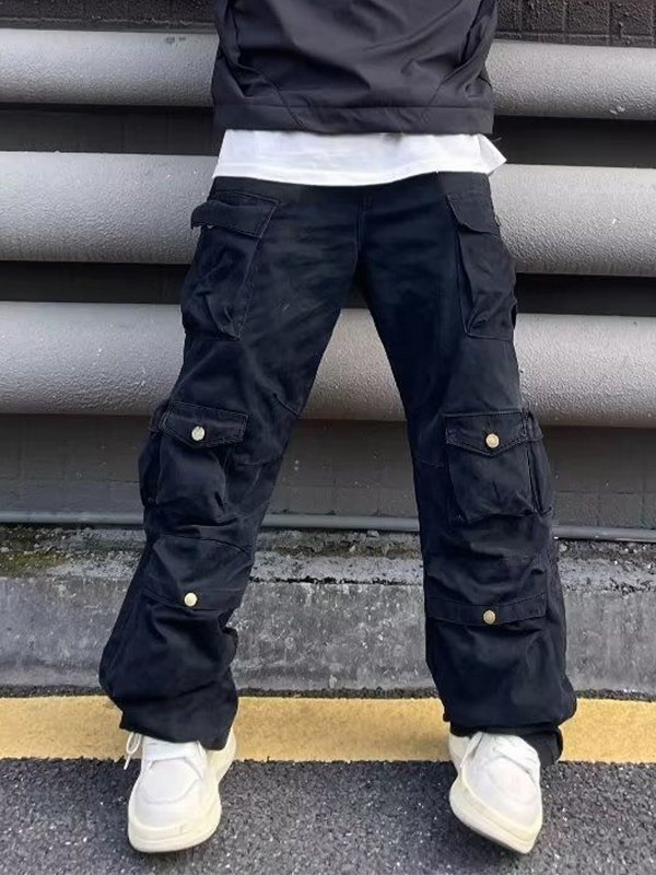 Men's Vintage Pocket Loose Cargo Pants-1