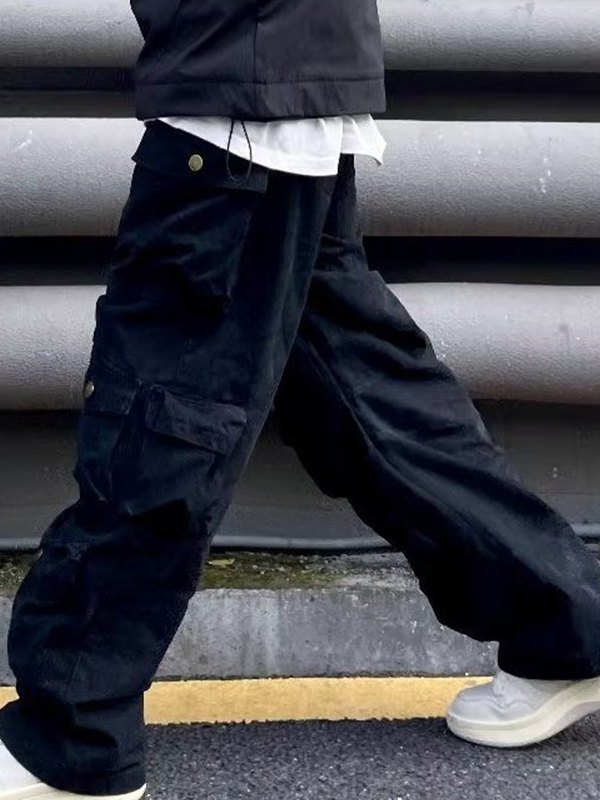 Men's Vintage Pocket Loose Cargo Pants-5