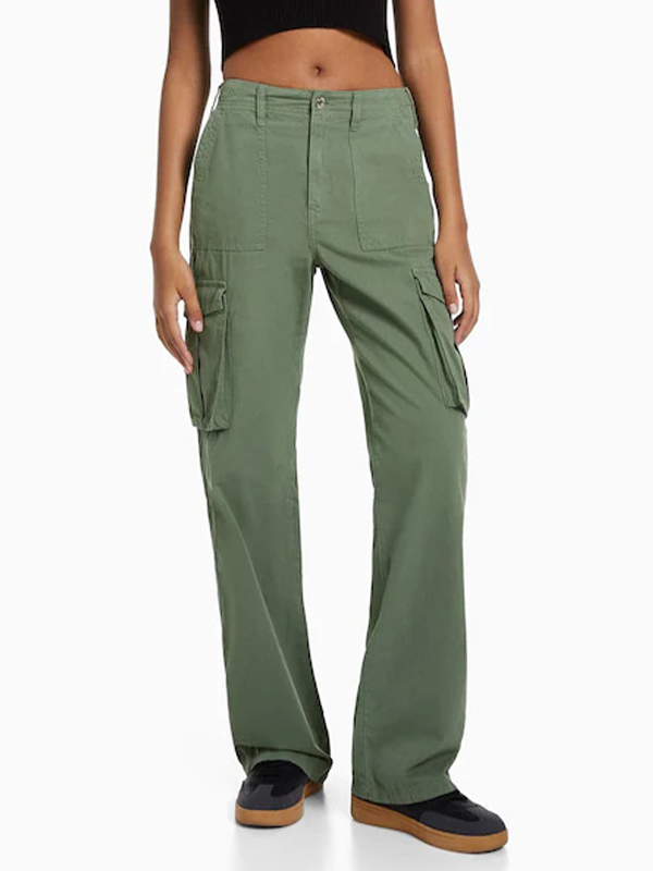 Versatile High Rise Multi Pocket Cargo Pants-1