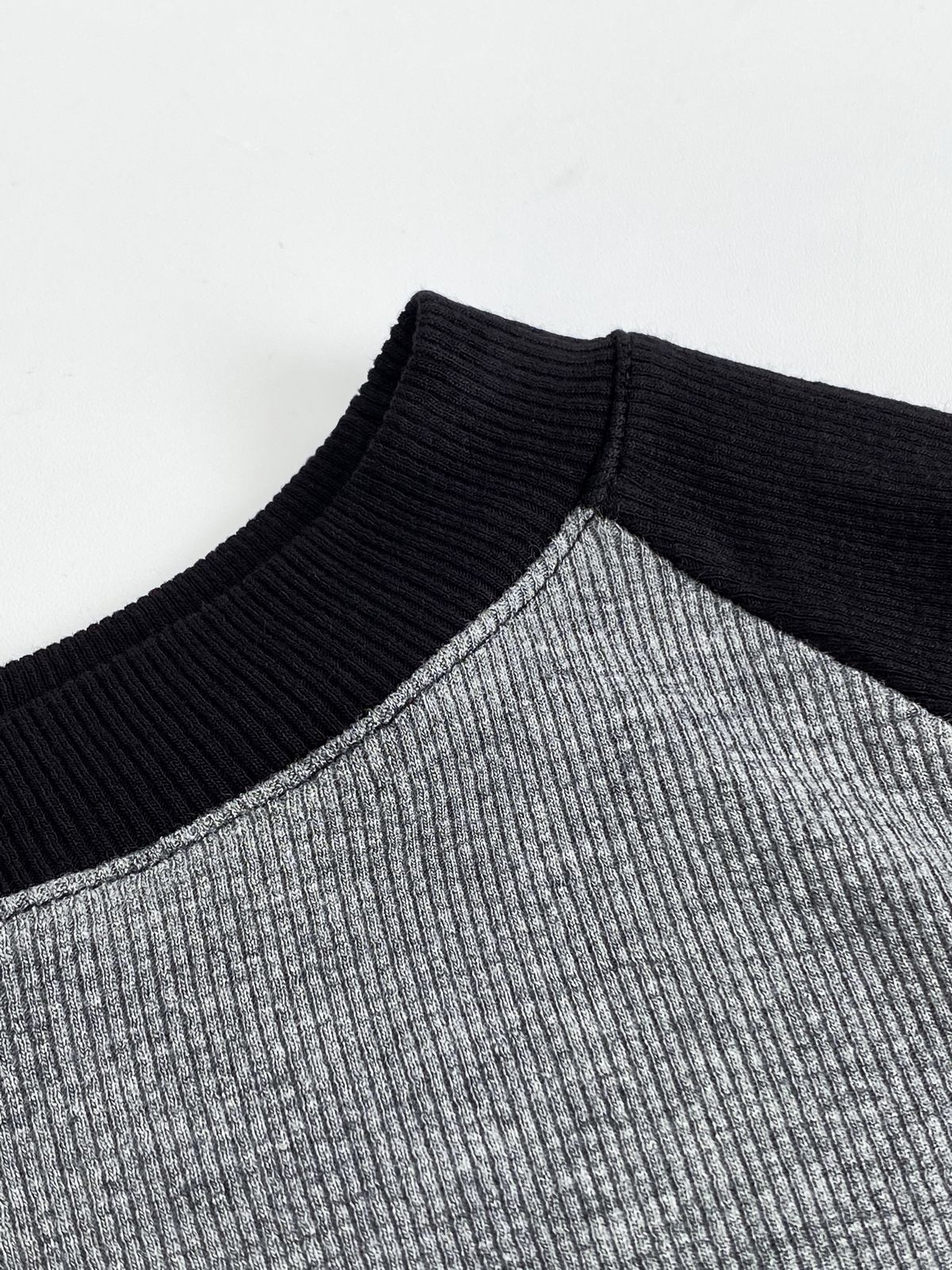 Raglan Sleeve Rib Crop Top-7