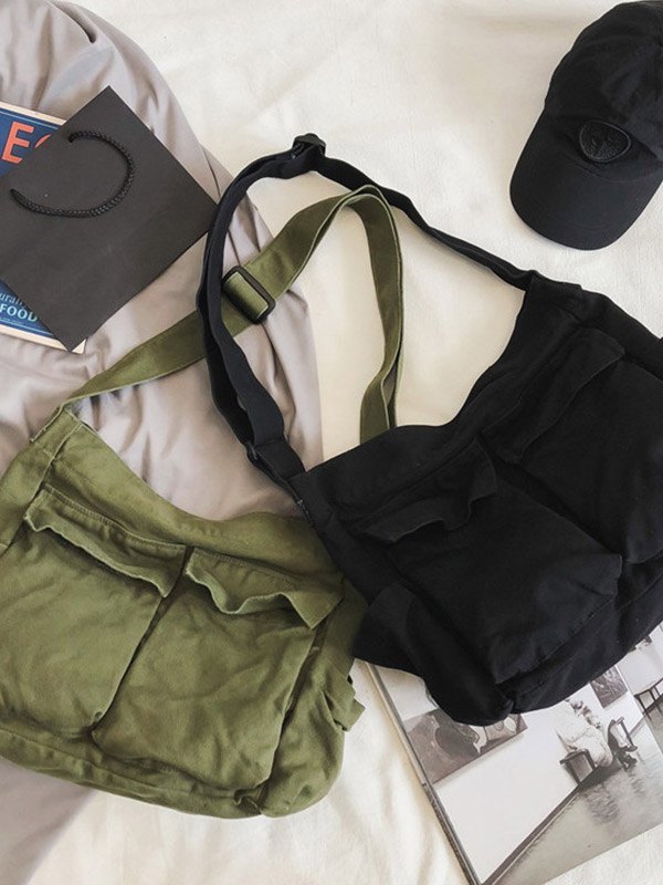 Large Canvas Satchel Bag-1