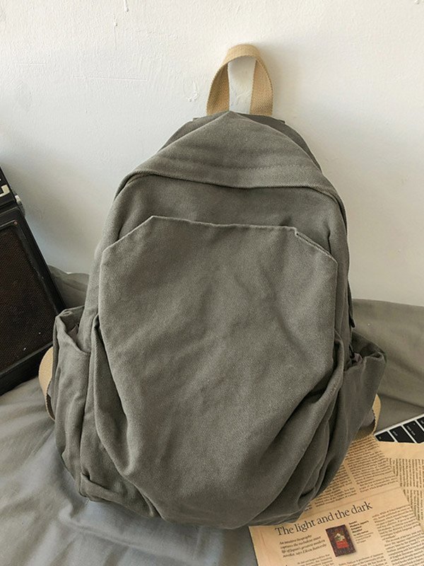 Vintage Wash College School Backpack-4