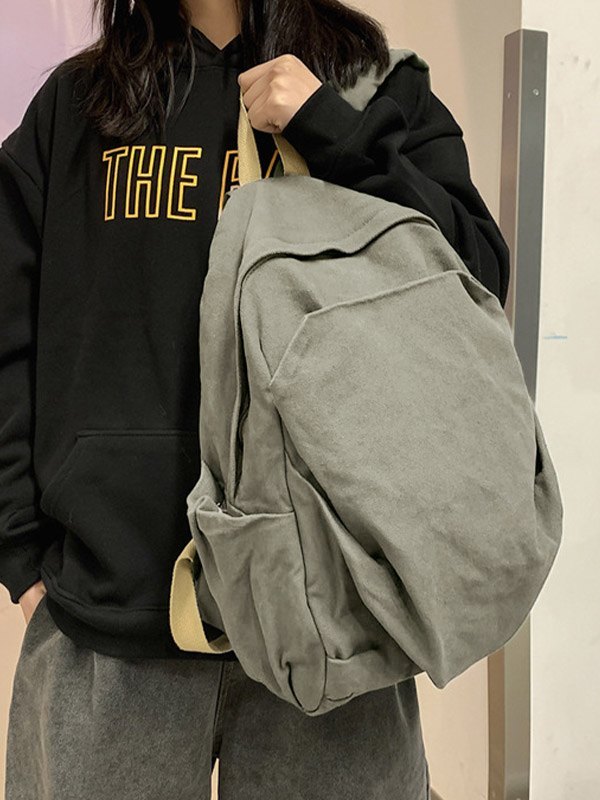 Vintage Wash College School Backpack-1