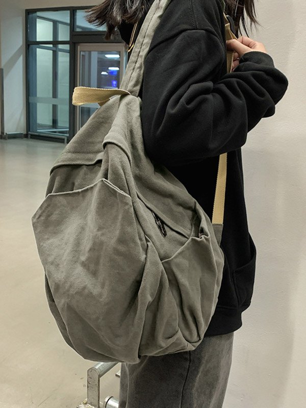 Vintage Wash College School Backpack-3