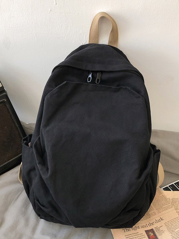Vintage Wash College School Backpack-1