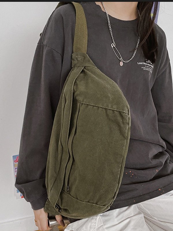 Vintage Wash Capacity Crossbody Bag-1