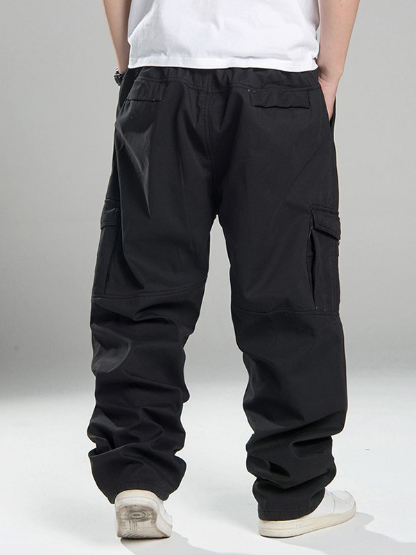 Men's Fleece Lined Casual Cargo Pants-3