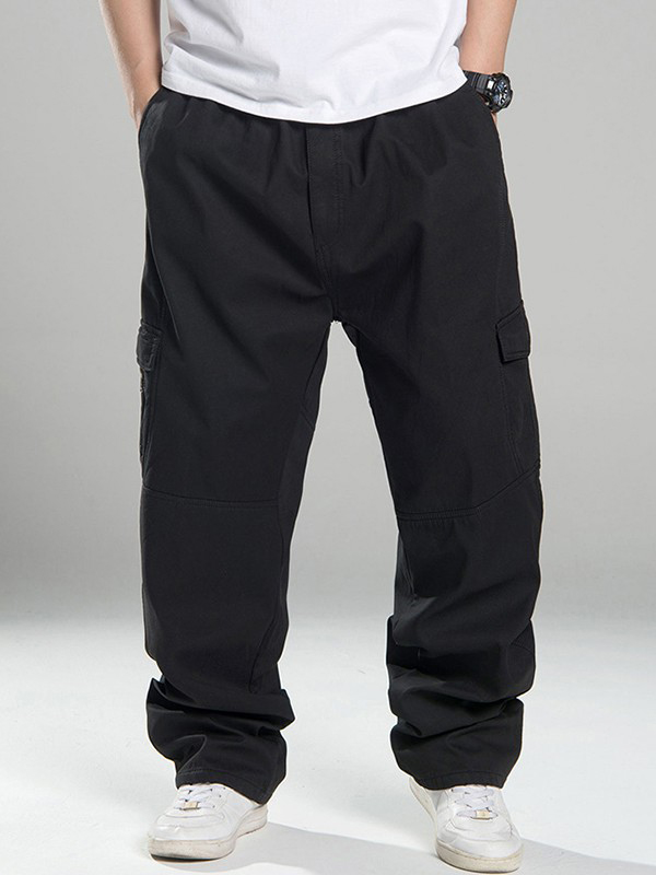 Men's Fleece Lined Casual Cargo Pants-1