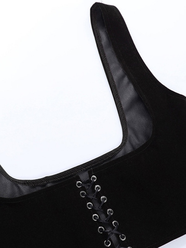Crossover Tie Up Corset Top-5